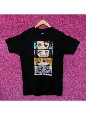 Demon Slayer Tanjiro Nezuko Zenitsu Inosuke Eyes Anime Tee L